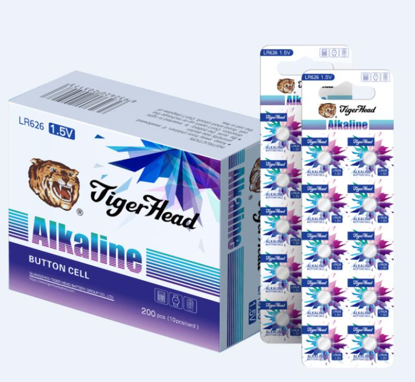 Caja de pilas de botón alcalinas Tiger-head