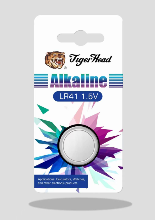 Pila de botón alcalina Tiger-Head LR41