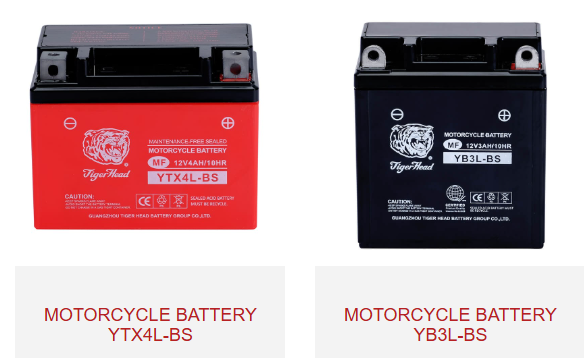 Batería de motocicleta YB3L-BS y YTX4L-BS
